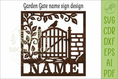 Personalized Secret Garden Gate SVG | Custom Name Sign Laser Product Image 4