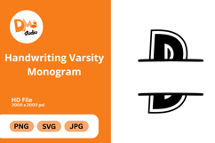 Handwriting Varsity Monogram Product Image 1