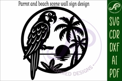 Parrot bird wall sign svg laser cut file Product Image 4
