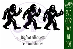 Bigfoot silhouette laser cut outs SVG file 1 Product Image 4