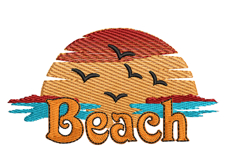Beach Sunset, Summer Machine Embroidery File Product Image 4