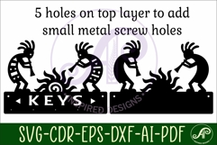 Kokopelli Key holders for metal and laser cutting Product Image 4
