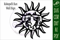 Kokopelli Sun Wall Art SVG - Southwestern Desert Wall Decor Product Image 4