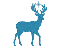 Christmas Deer. Xmas Machine Embroidery Product Image 1