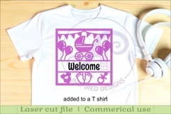 Baby name sign Pram laser cut design or card Product Image 4