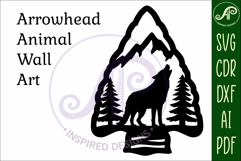 Arrowhead Wolf animal wall sign Product Image 4