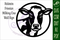 Holstein Cow Wall Art SVG, Friesian Cow Farmhouse Wall Decor Product Image 4