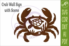 Coastal Crab Wall Art Beach House Decor Turtle Product Image 4