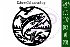 Kokanee Salmon Fish wall sign svg laser cut Product Image 4