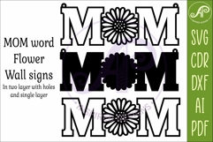 Daisy MOM SVG, Laser Cut Mom Sign, Mother’s Day Hanging Product Image 4