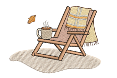 Plaid Chair Coffee Mug Embroidery Design Cozy Fall Decor Product Image 1