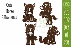 Cute Horse Silhouettes SVG Farm Animal 2 Product Image 4