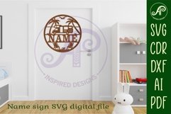 Beach Caravan/ campervan name sign svg laser cut template Product Image 4