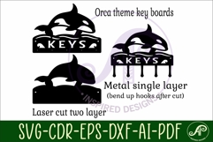 Orca Whales Key holder designs for wood and metal Product Image 4