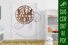 This is names gardening happy place sign svg laser cut Product Image 4