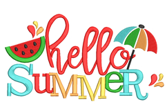 Hello Summer machine embroidery File Product Image 1