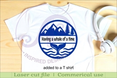 Whale tail name sign svg laser cut template Product Image 4