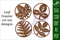 Leaf Coasters, laser cut out leaves designs d2 Product Image 4