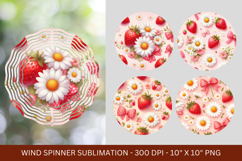 wind spinner - daisy strawberry Product Image 1