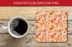 square coaster seamless pattern - flowers Product Image 1