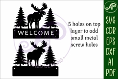 Moose Key holder designs for wood and metal Product Image 4