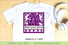 Mushroom house name sign design for laser cutting or cards Product Image 4