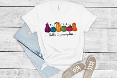 Hello Pumpkin Sublimation PNG, Fall Color Pumpkins PNG Product Image 2