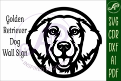 Golden Retriever Dog SVG Laser Cut File, Dog Face Wall Art Product Image 3