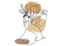 Floral woman Machine Embroidery Design Product Image 1