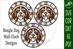 Beagle Dog Clock SVG, Beagle Wall Clock Laser Cut Product Image 4