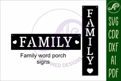Family Word wall art sign, SVG file Product Image 4