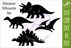 Dinosaur SVG Design for Laser Cutting, Jurassic Dino 4 Product Image 4