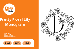 Pretty Floral Lily Monogram Product Image 1