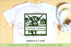 Highland cow name sign design for laser cutting or cards Product Image 4