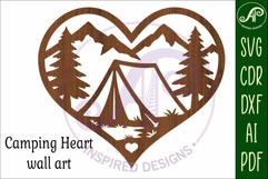 Camping tent heart wall sign, camper home decor Product Image 4