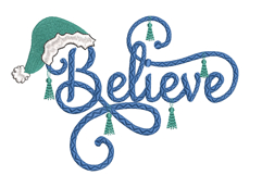Believe in Christmas Machine Embroidery File. Product Image 1