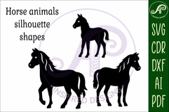 Horse silhouette laser cut outs SVG file Product Image 4