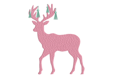 Christmas Deer. Xmas Machine Embroidery Product Image 1