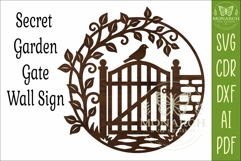Secret Garden Gate SVG | Cottagecore Garden Wall Sign Product Image 4