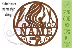 Personalized Hairdresser Name Sign, Custom Salon Wall Decor, Product Image 4