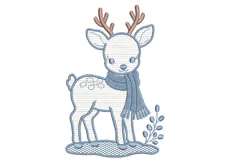 Reindeer Xmas Embroidery design Product Image 1