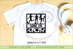 Football female name sign svg laser cut design or card Product Image 3