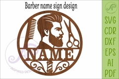 Personalized Barber Name Sign, Custom Salon Wall Decor, Product Image 4