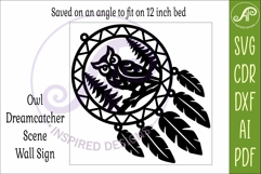 Owl Dreamcatcher Laser Cut File, Woodland Wall Art SVG Product Image 4