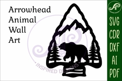 Arrowhead Grizzly Bear animal wall sign Product Image 4