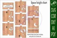 Space personalized kids height chart in imperial Product Image 4