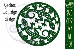 Geckos, Lizards wall sign, SVG file. Product Image 4