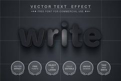 Black rubber - editable text effect, font style Product Image 4
