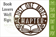 Just One More Chapter SVG | Book Lover Wall Sign Laser Cut Product Image 4