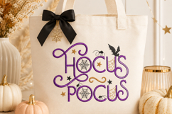 Hocus Pocus, Halloween spider web and bat Product Image 1